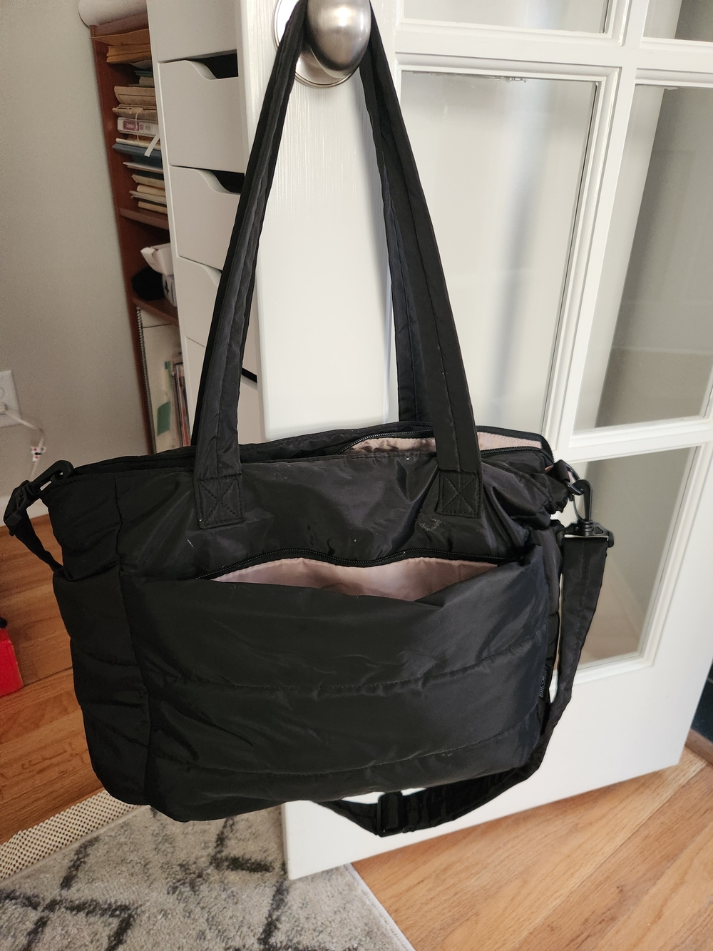Bagsmart Black Women's Shoulder Tote Bag - Lightweight Everyday Carry
